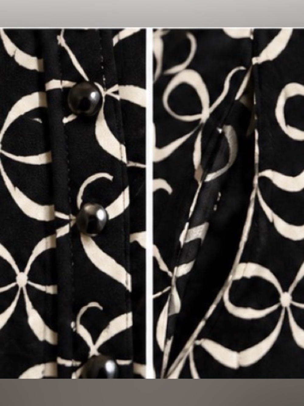 kate spade Black Midi Dress with White Bow Print - Picture 3 of 4